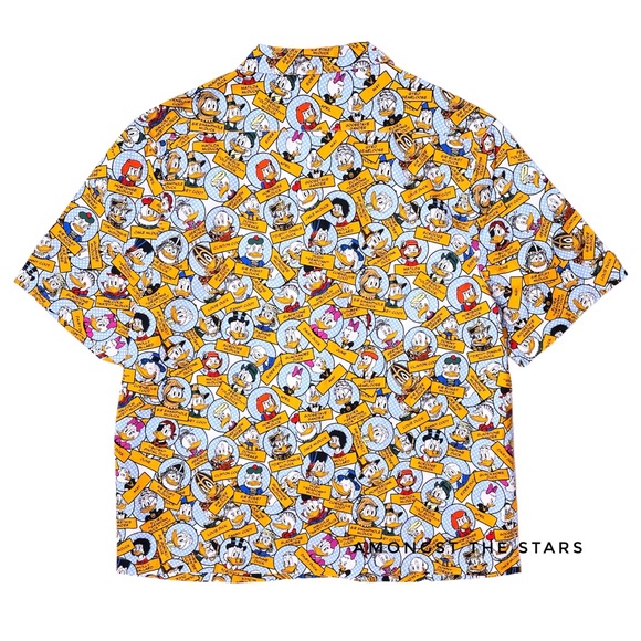 Disney Parks Duck Tales Print D23 Button Down Short Sleeve Shirt - Picture 5 of 5